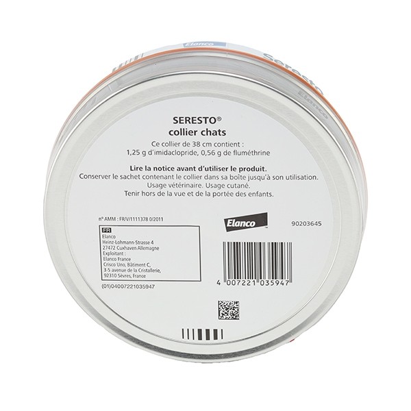 Collier anti puces Seresto Chat