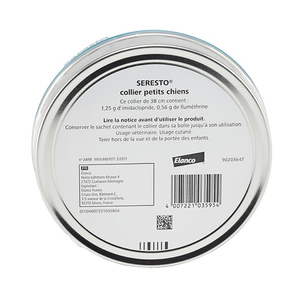 Collier anti puces Seresto petit chien