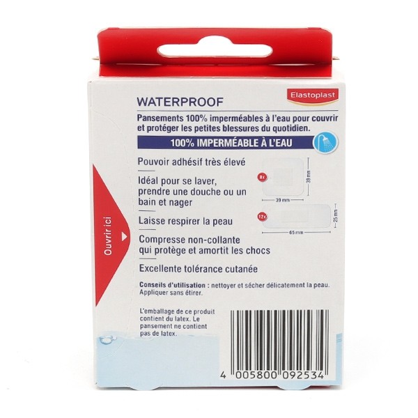 Elastoplast Waterproof pansements assortis
