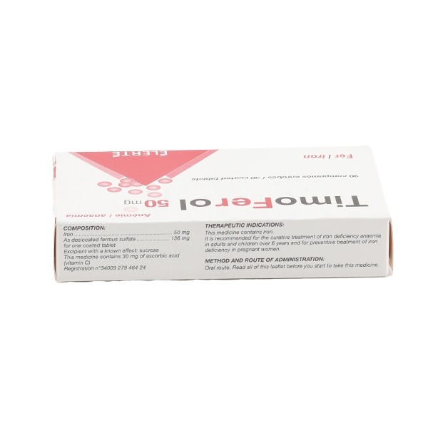 TimoFerol 50 mg comprimés fer