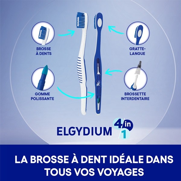 Elgydium Brosse à dents 4 en 1 souple
