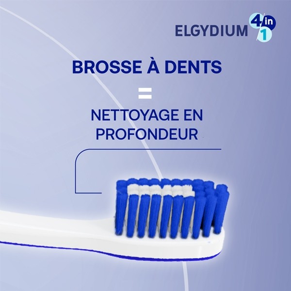 Elgydium Brosse à dents 4 en 1 souple