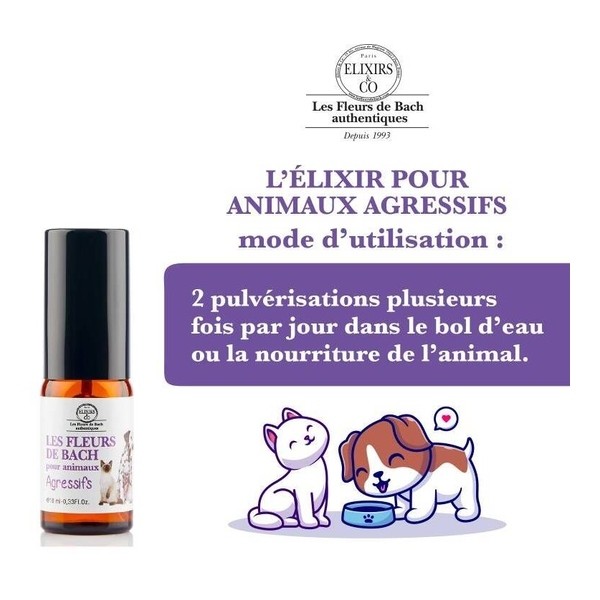 Elixirs and Co Fleurs de Bach Animaux agressifs spray bio
