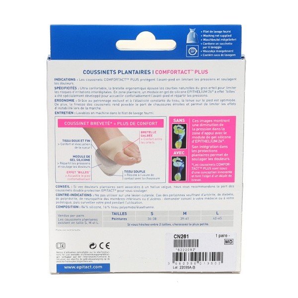 Epitact Comfortact Plus Coussinets plantaires 1 paire
