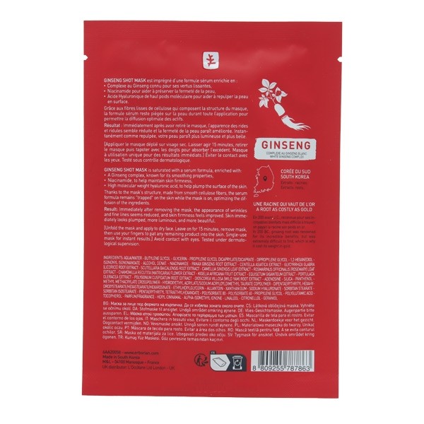 Erborian Masque visage lissant Ginseng Shot Mask