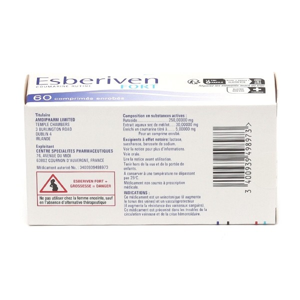 Esberiven Fort comprimés