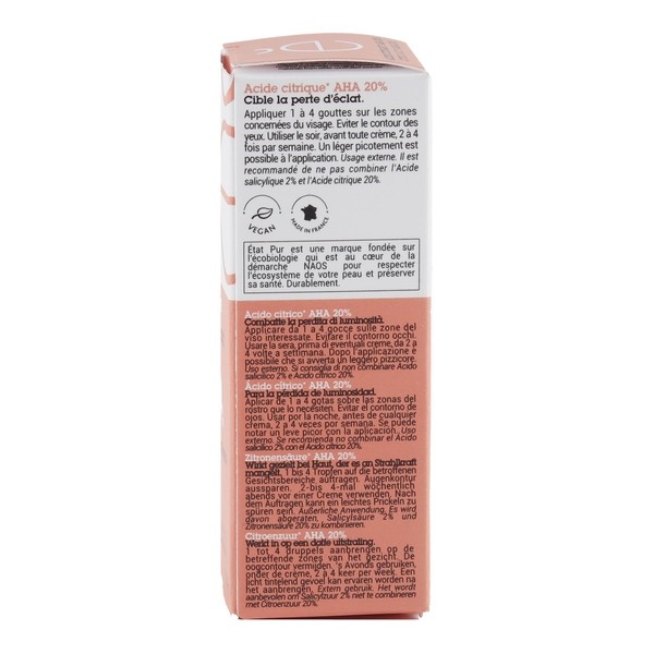 Etat pur acide citrique AHA 20%