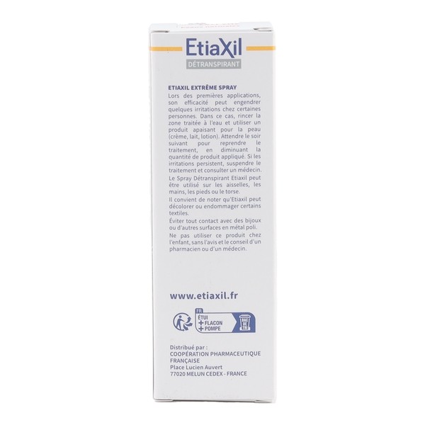 Etiaxil Détranspirant Extreme Multizones Peaux normales spray