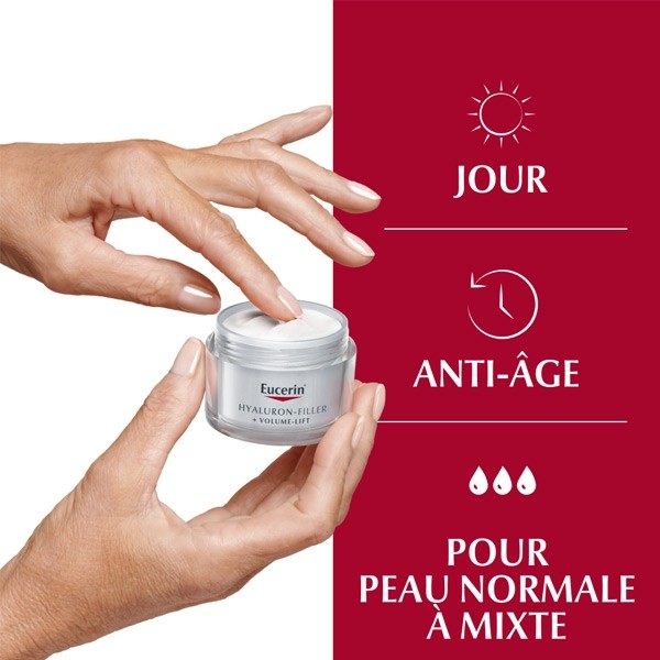 Eucerin Hyaluron Filler Volume-lift soin de jour SPF 15 peau normale