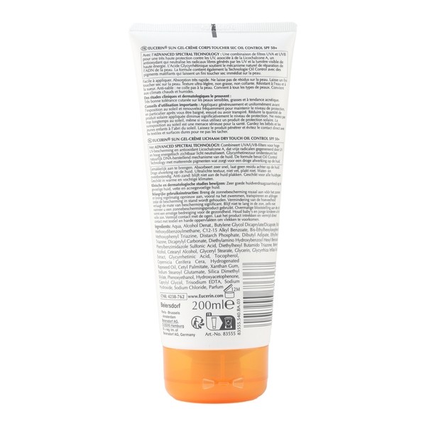 Eucerin Sun Oil Control Gel crème solaire SPF 50+