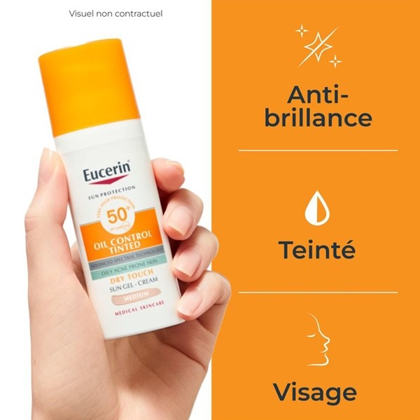 Eucerin Sun Protection Oil control gel crème teinté SPF 50+