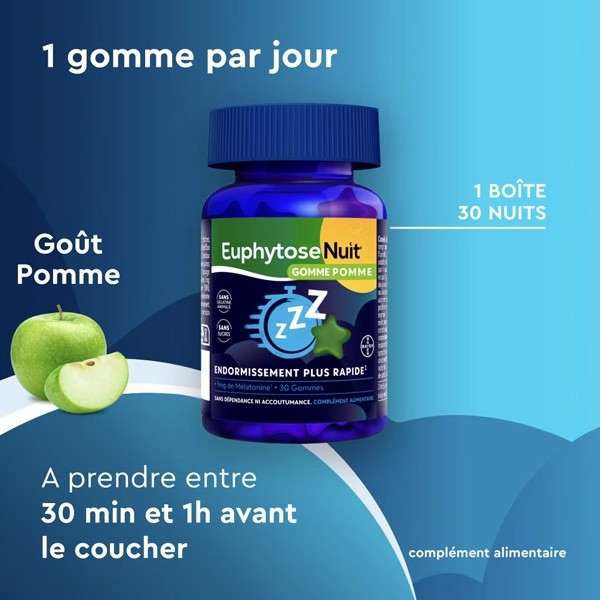 Euphytose Nuit gummies pomme
