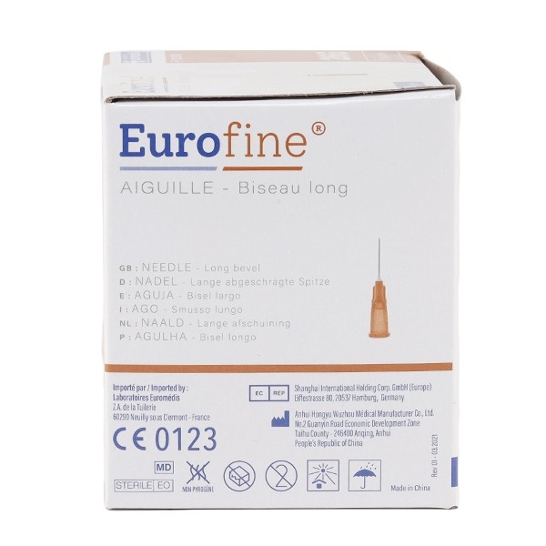 Eurofine aiguilles hypodermiques x 100