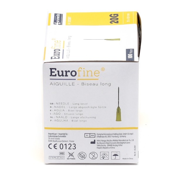 Eurofine aiguilles hypodermiques x 100