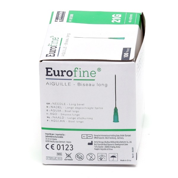 Eurofine aiguilles hypodermiques x 100
