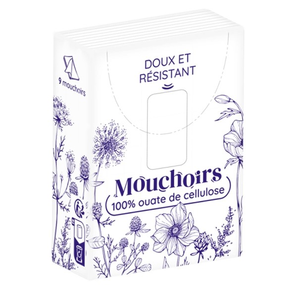 Paquets de mouchoirs en papier compact Euromedis