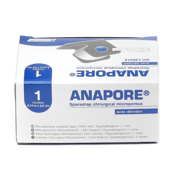 Euromedis Anapore sparadrap chirurgical 2,5 cm x 9,14 m