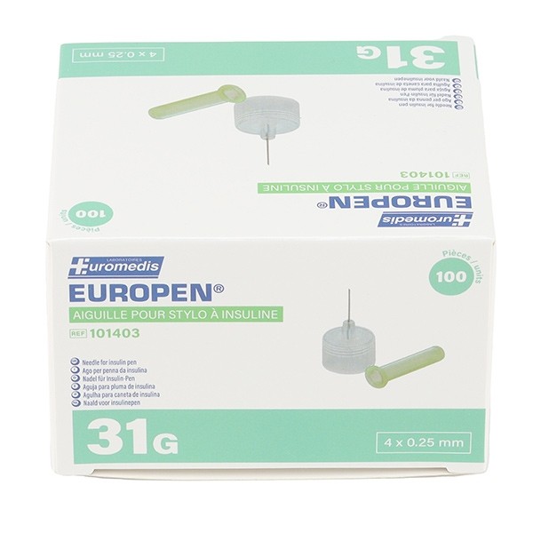 Europen aiguille pour stylo à insuline x 100