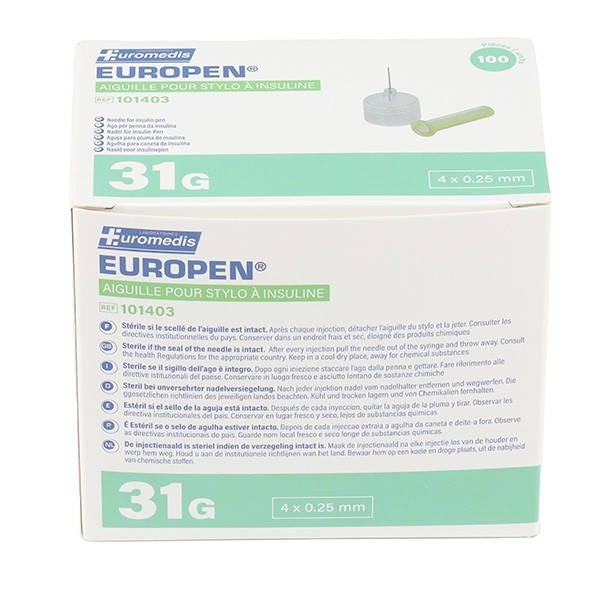 Europen aiguille pour stylo à insuline x 100