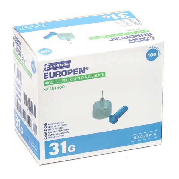 Europen aiguille pour stylo à insuline x 100