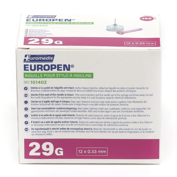 Europen aiguille pour stylo à insuline x 100