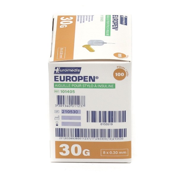 Europen aiguille pour stylo à insuline x 100
