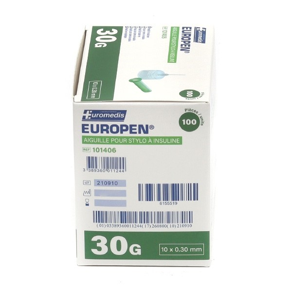 Europen aiguille pour stylo à insuline x 100
