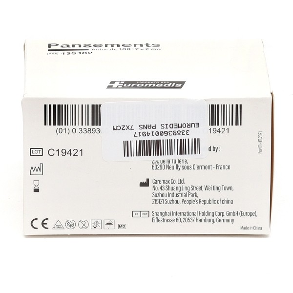 Euromedis pansements 7 cm x 2 cm