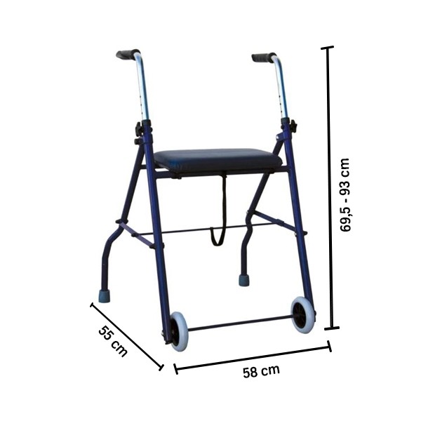 Rollator 2 roues avec siège