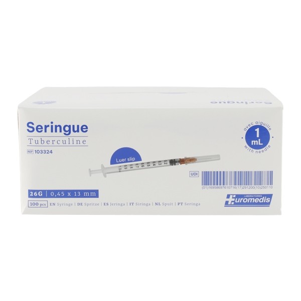 Seringue tuberculine 100 unités