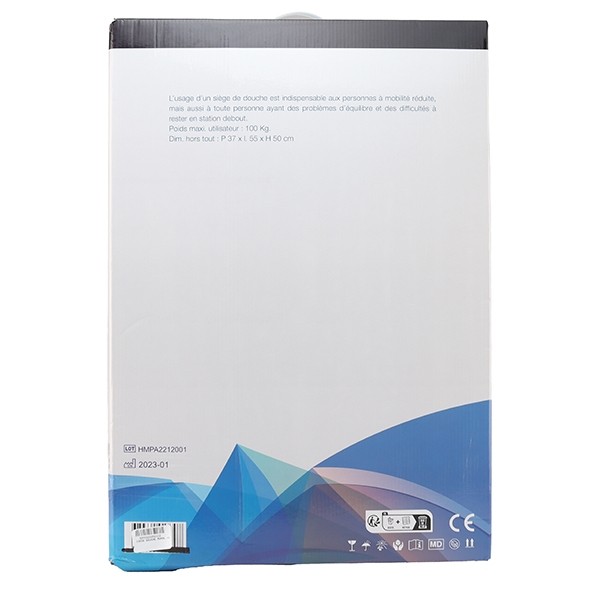 Siège de douche mural