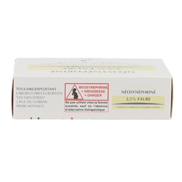 Néosynéphrine 2,5 % Faure unidoses
