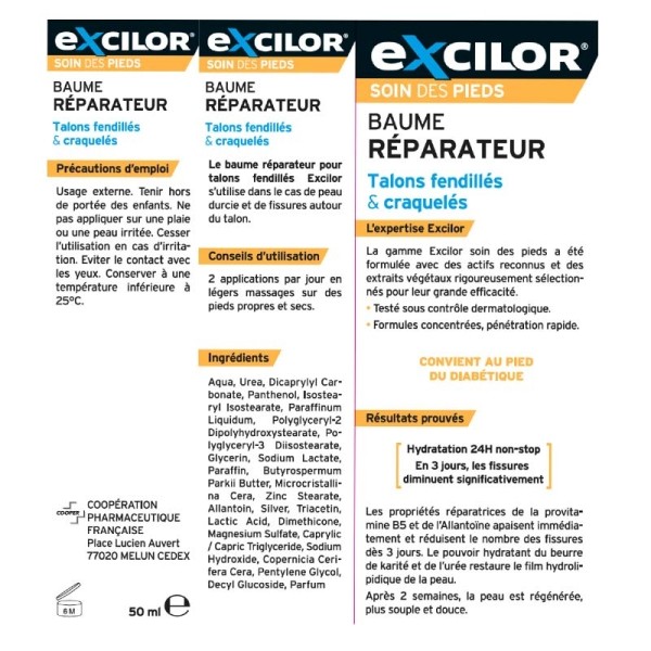 Excilor Baume Réparateur Talons Fendillés