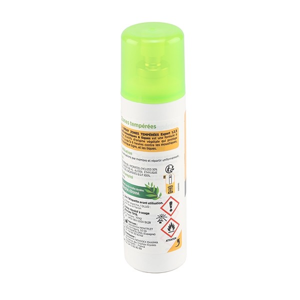 Expert 123 Anti moustiques et tiques Spray Zones tempérées
