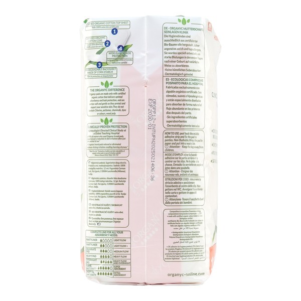 Organyc Premiers jours maternité serviettes hygiéniques