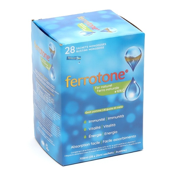 Ferrotone Vitamine C à la pomme sachets
