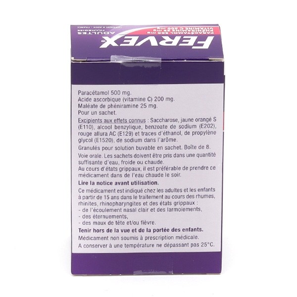 Fervex Adulte Framboise état grippal sachet