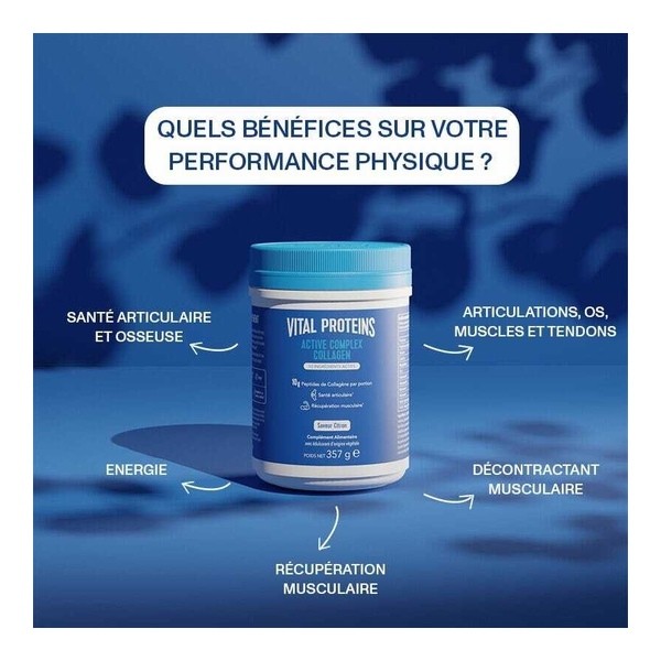 Vital Proteins Active Complex Collagen poudre saveur citron