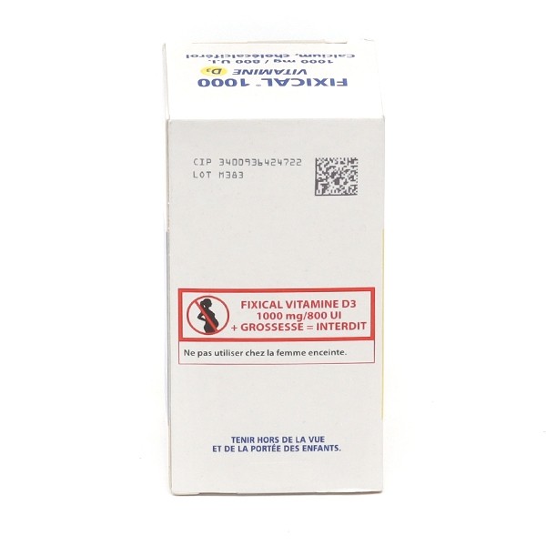 Fixical 1000 Vitamine D3 1000 mg/800 UI comprimés