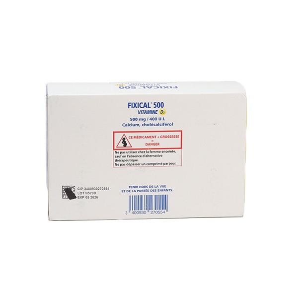 Fixical 500 Vitamine D3 500 mg/400 UI comprimé