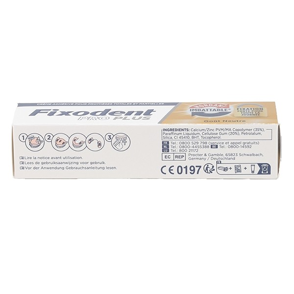 Fixodent Pro Plus Mordant imbattable crème adhésive