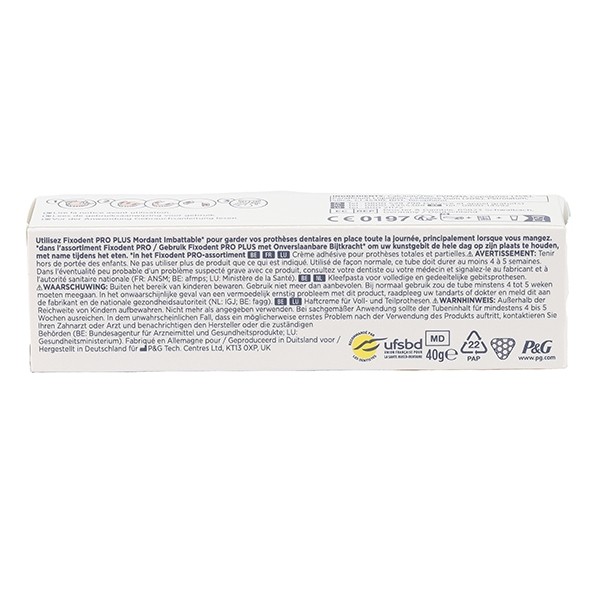 Fixodent Pro Plus Mordant imbattable crème adhésive
