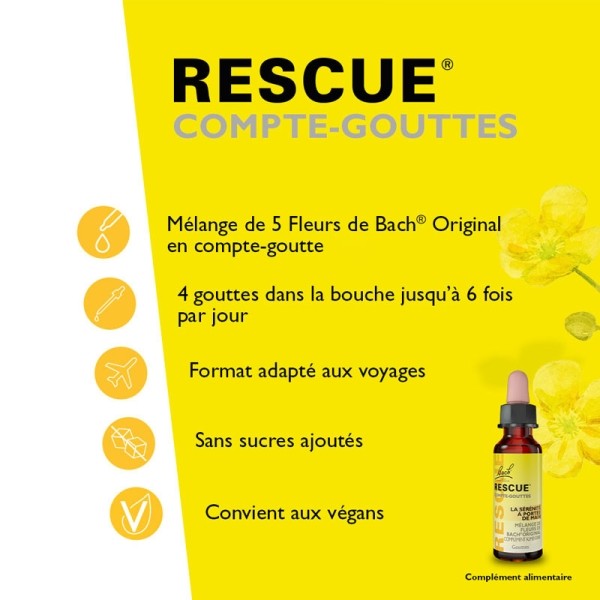 Fleurs de Bach Rescue gouttes anti stress