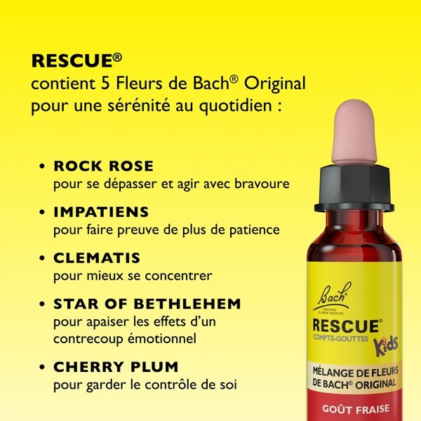 Fleurs de Bach Rescue Kids gouttes fraise