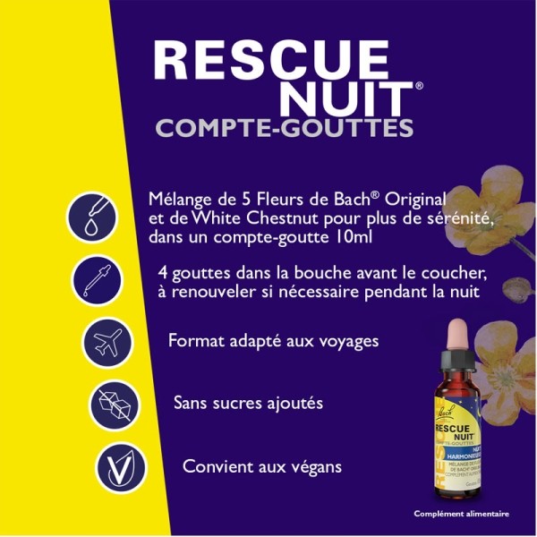 Fleurs de Bach Rescue Nuit gouttes buvables