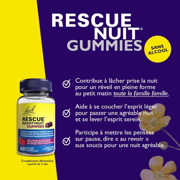 Fleurs de Bach Rescue Nuit gummies