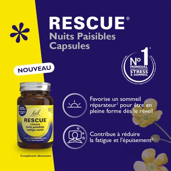 Fleurs de Bach Rescue Nuits paisibles capsules