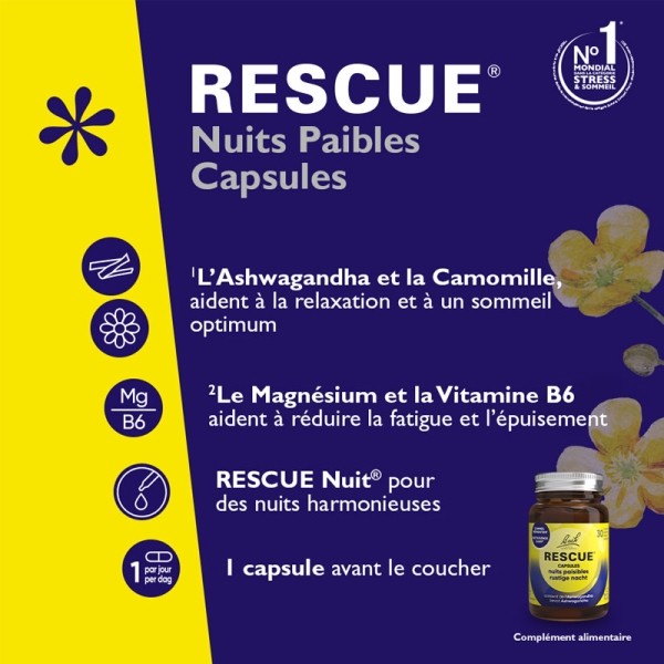 Fleurs de Bach Rescue Nuits paisibles capsules