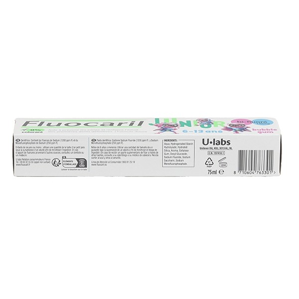 Fluocaril Junior dentifrice Bubble Gum 6 -13 ans