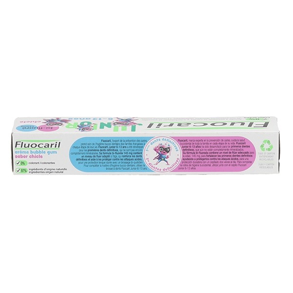 Fluocaril Junior dentifrice Bubble Gum 6 -13 ans